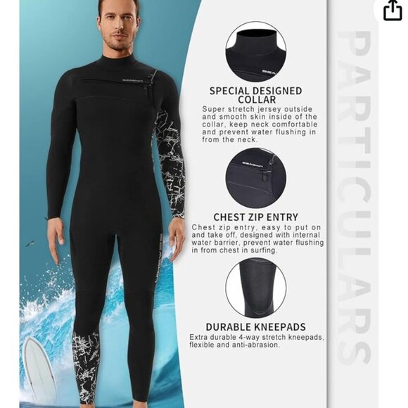 Seaskin Men’s Full Wetsuit - Picture 2 of 11